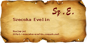 Szecska Evelin névjegykártya