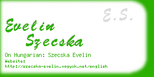 evelin szecska business card